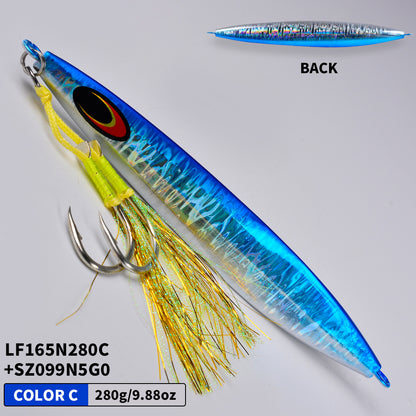 PROBEROS 5PCS 아스팔트 미끼 낚시 발광 클램프 발광 빠른 낙하 낚시터 100g 120g 150g 200g 280g 금속 단단한 미끼 갈고리 Pesca 미끼