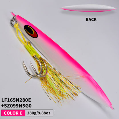 PROBEROS 5PCS 아스팔트 미끼 낚시 발광 클램프 발광 빠른 낙하 낚시터 100g 120g 150g 200g 280g 금속 단단한 미끼 갈고리 Pesca 미끼