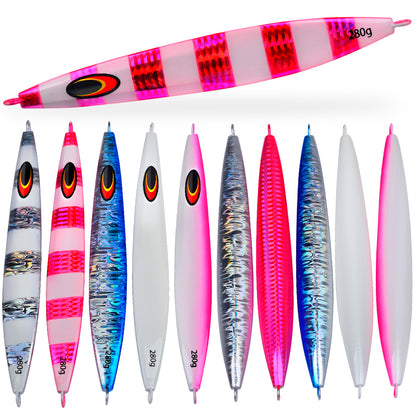 PROBEROS Lead Slow Jigging Lure 5 Colors (A-E) Glow in Dark Saltwater Big Game Fishing Bait 100g-280g (1PC Pack) Model: LF165&nbsp;