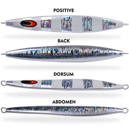 PROBEROS Lead Slow Jigging Lure 5 Colors (A-E) Glow in Dark Saltwater Big Game Fishing Bait 100g-280g (1PC Pack) Model: LF165&nbsp;