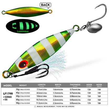 PROBEROS LF179 Micro Jigging Lure 30g-90g Saltwater Fishing Bait