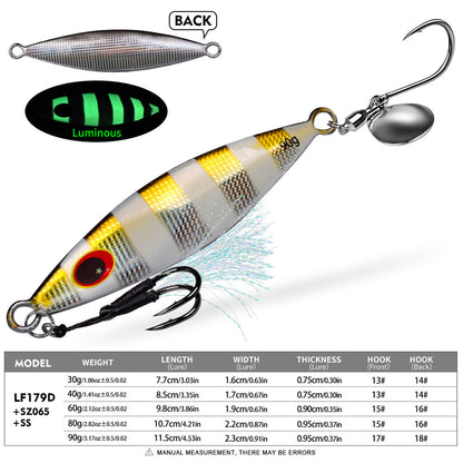 PROBEROS LF179 Micro Jigging Lure 30g-90g Saltwater Fishing Bait