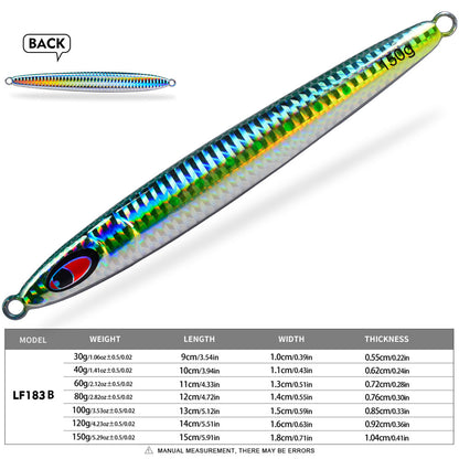 PROBEROS LF183 Metal Jigging Lure, 30g-150g, Fast Sinking Saltwater Jig,for Tuna & Kingfish