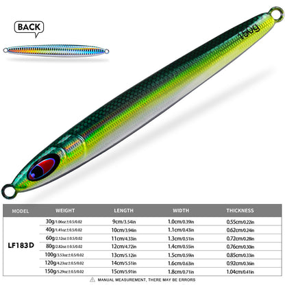 PROBEROS LF183 Metal Jigging Lure, 30g-150g, Fast Sinking Saltwater Jig,for Tuna & Kingfish