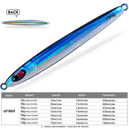 PROBEROS LF183 Metal Jigging Lure, 30g-150g, Fast Sinking Saltwater Jig,for Tuna & Kingfish