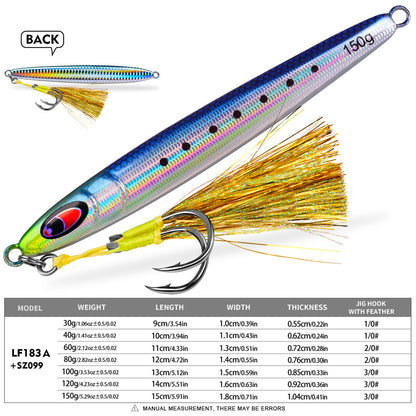 PROBEROS LF183 Fast Sinking Metal Jig Lure 30g-150g | Bait
