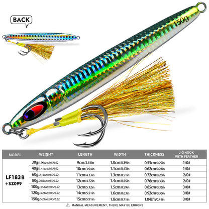 PROBEROS LF183 Fast Sinking Metal Jig Lure 30g-150g | Bait