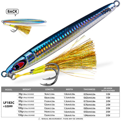 PROBEROS LF183 Fast Sinking Metal Jig Lure 30g-150g | Bait