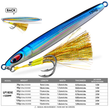PROBEROS LF183 Fast Sinking Metal Jig Lure 30g-150g | Bait