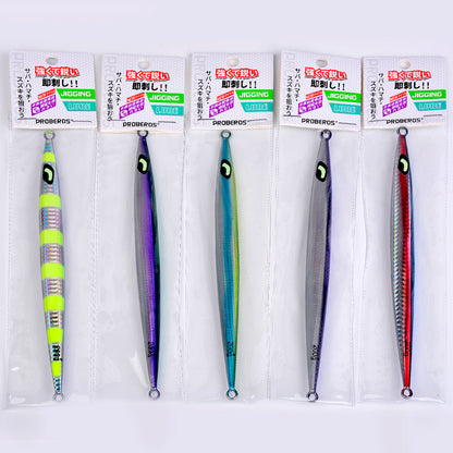 PROBEROS Saltwater Vertical Jigging Lure, 60g-200g, A-E Colors Laser Luminous Deep Sea Jig Lure, for Tuna Kingfish
