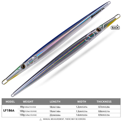 PROBEROS 5pcs Metallo Jig 30/60/100/150/200/250g Lungo Getto Rapido Incasso Jigging Lure Pesca Bait Trota Artificiale Hard Lure Tackle