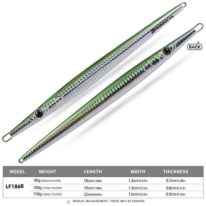 PROBEROS 5pcs Metallo Jig 30/60/100/150/200/250g Lungo Getto Rapido Incasso Jigging Lure Pesca Bait Trota Artificiale Hard Lure Tackle