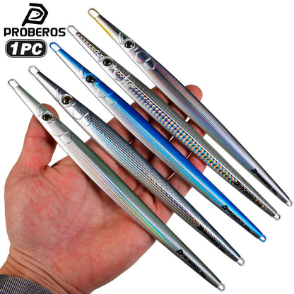 PROBEROS 5pcs Metallo Jig 30/60/100/150/200/250g Lungo Getto Rapido Incasso Jigging Lure Pesca Bait Trota Artificiale Hard Lure Tackle