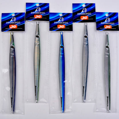 PROBEROS 5pcs Metallo Jig 30/60/100/150/200/250g Lungo Getto Rapido Incasso Jigging Lure Pesca Bait Trota Artificiale Hard Lure Tackle