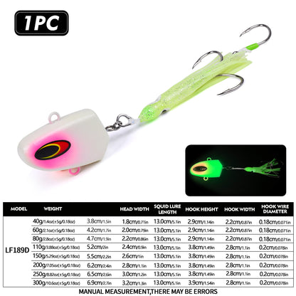 PROBEROS LF189 Lead Head Squid Skirt Jig Fishing Lure – Proberos