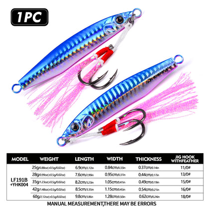 PROBEROS LF191 Saltwater Slow Jigging Lure 25g-60g