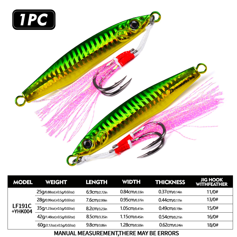 PROBEROS LF191 Saltwater Slow Jigging Lure 25g-60g