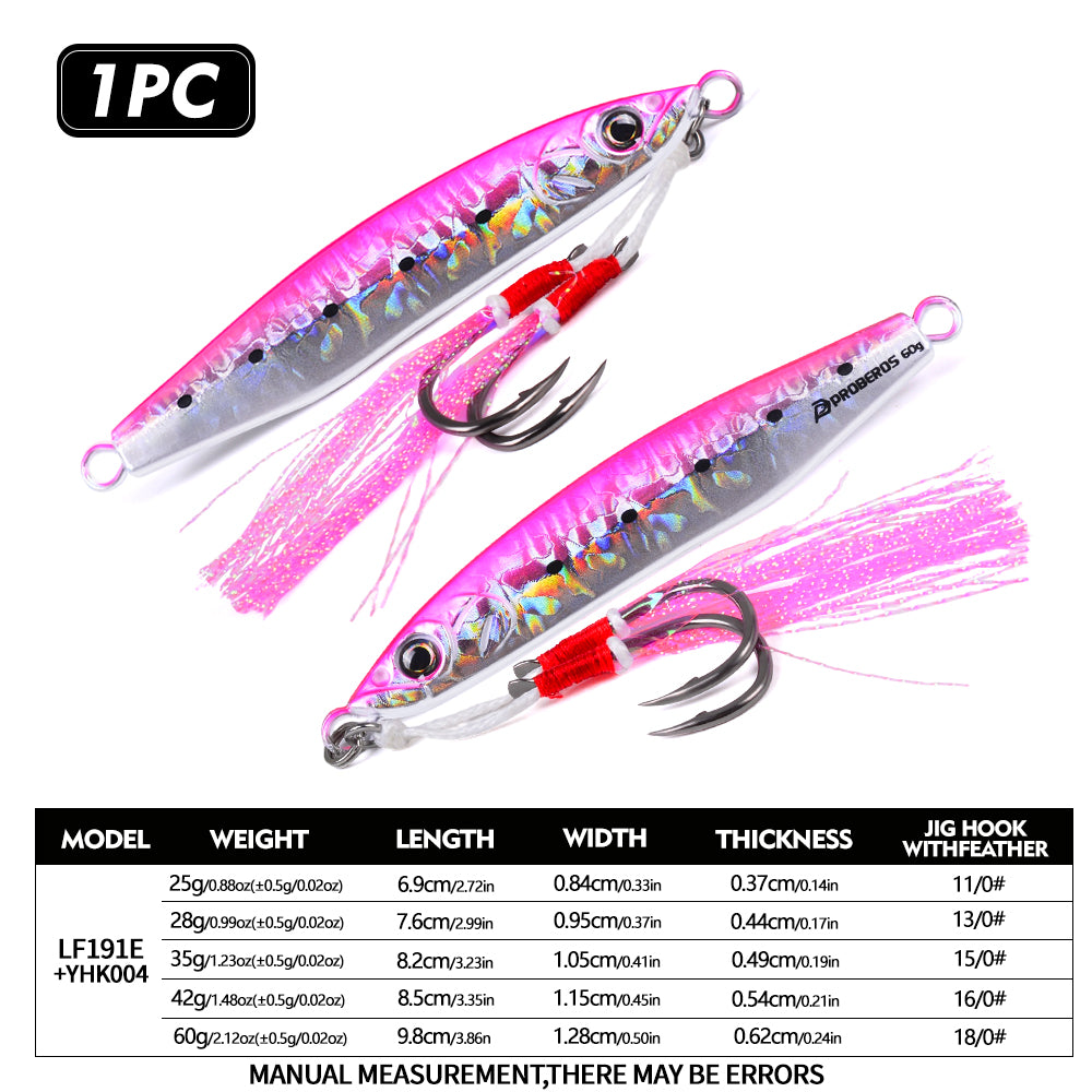 PROBEROS LF191 Saltwater Slow Jigging Lure 25g-60g