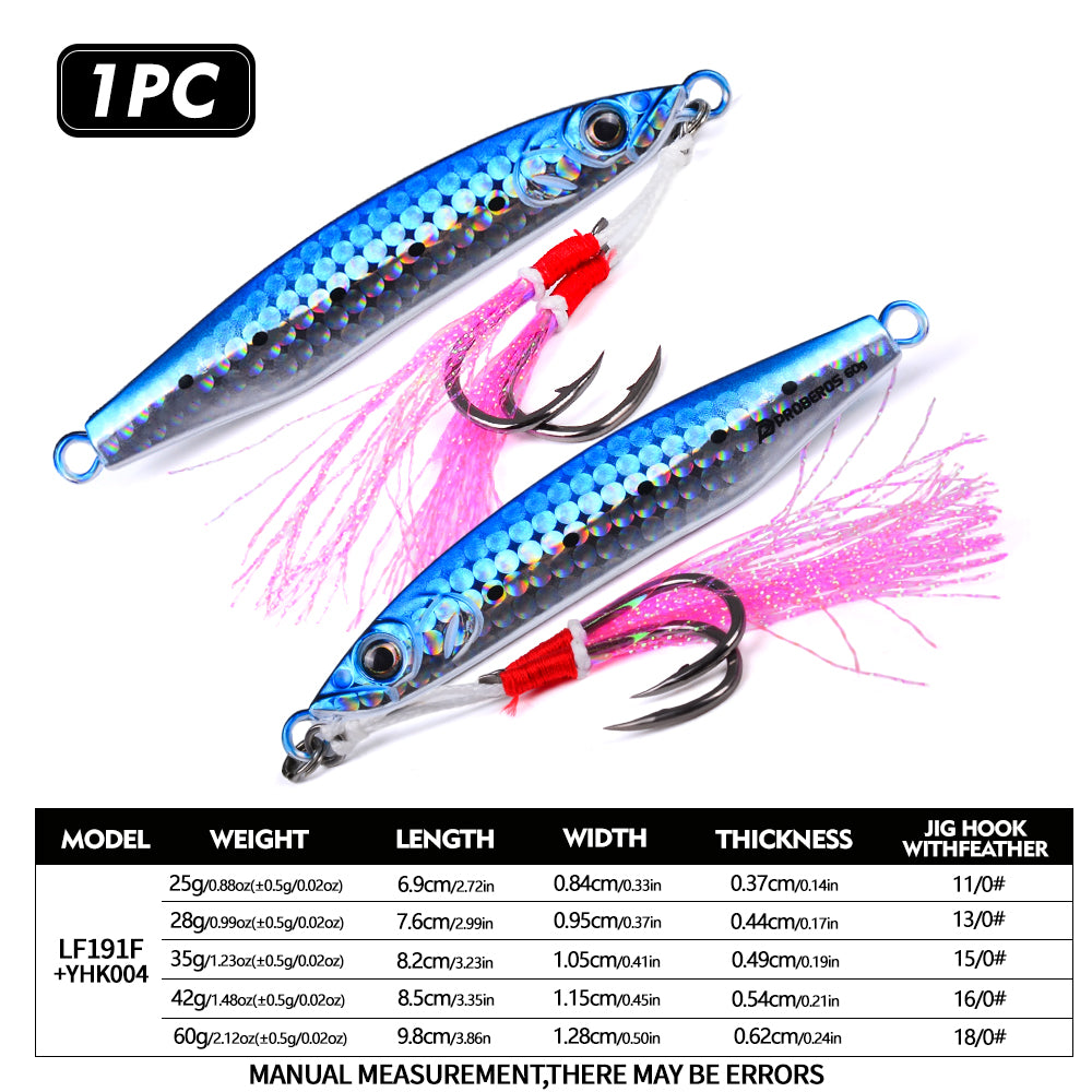 PROBEROS LF191 Saltwater Slow Jigging Lure 25g-60g