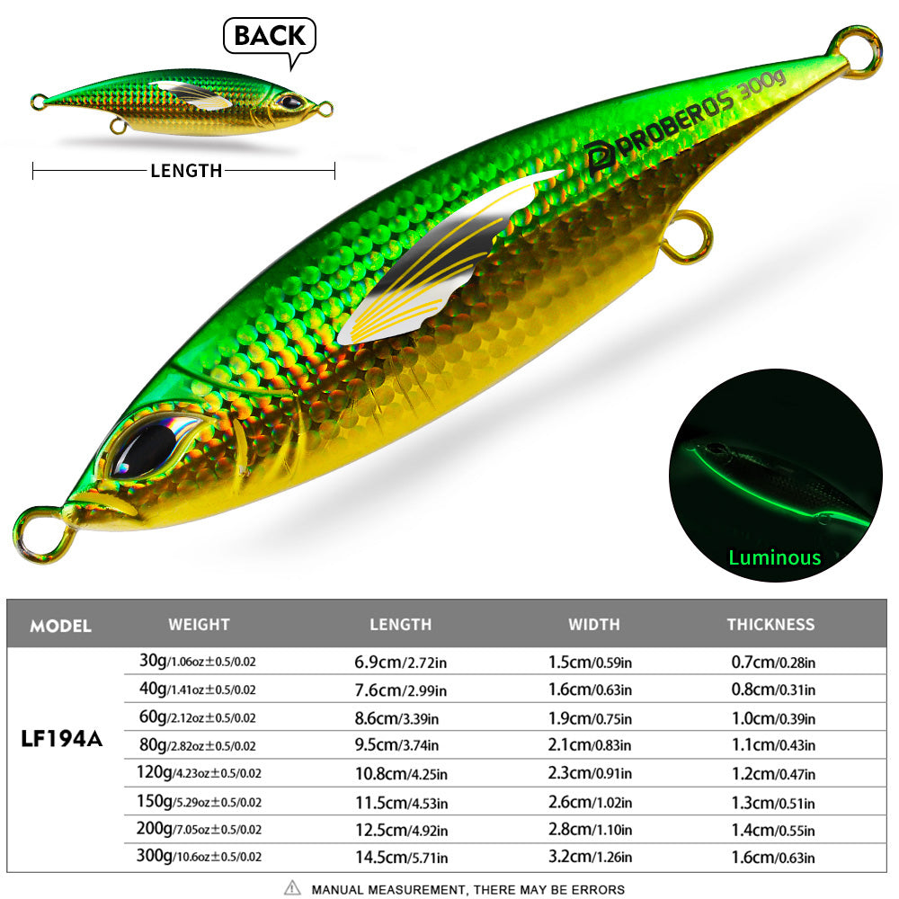 PROBEROS LF194 Saltwater Slow Pitch Jigging Lure | Metal Jig