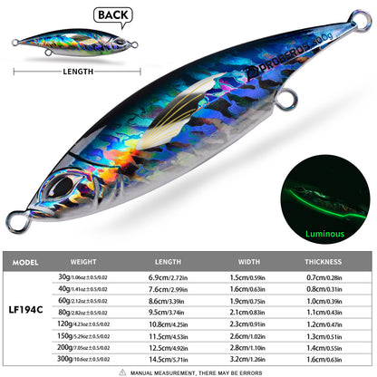 PROBEROS LF194 Saltwater Slow Pitch Jigging Lure | Metal Jig