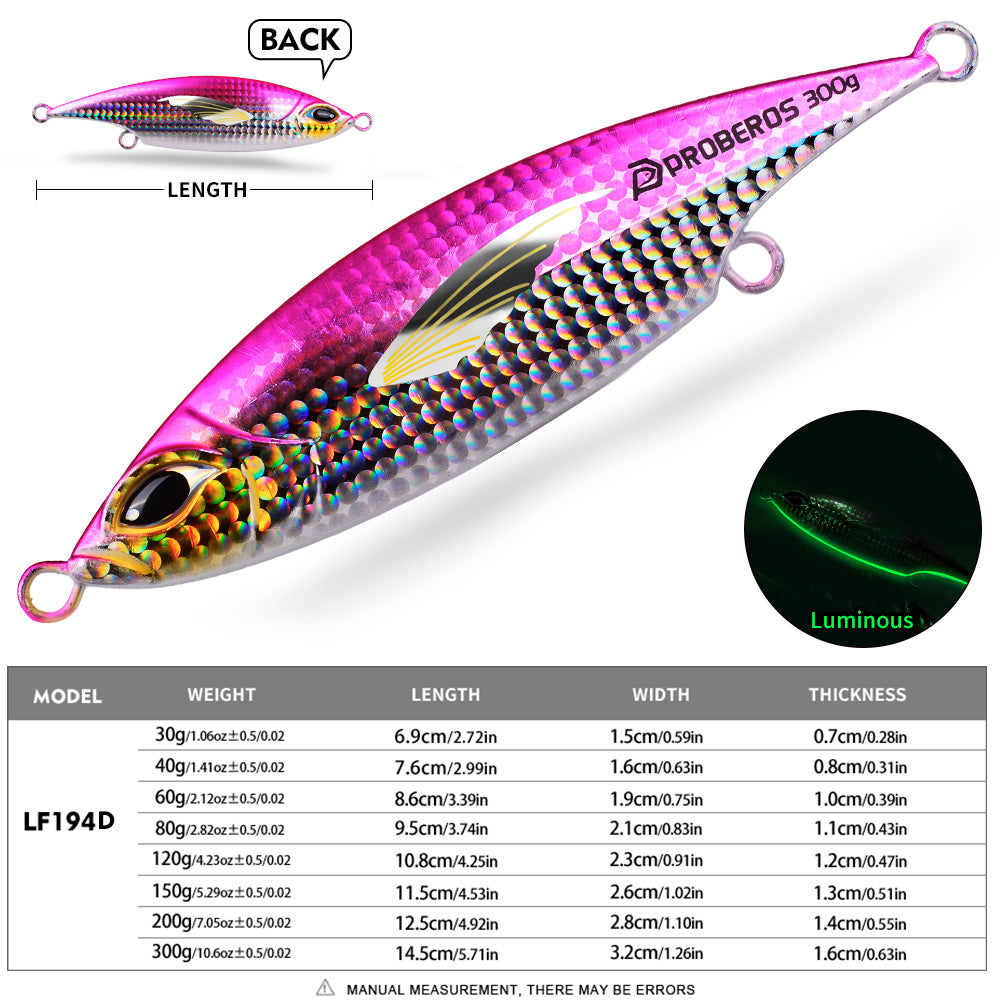 PROBEROS LF194 Saltwater Slow Pitch Jigging Lure | Metal Jig