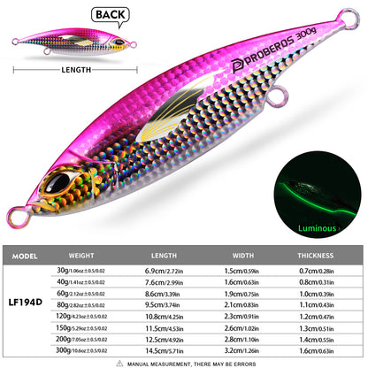 PROBEROS LF194 Saltwater Slow Pitch Jigging Lure | Metal Jig