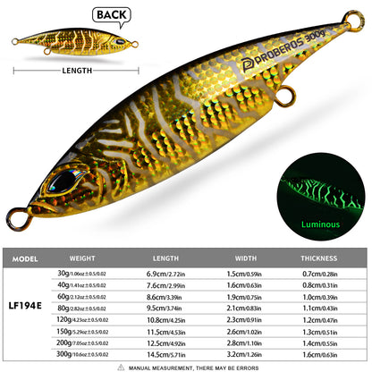 PROBEROS LF194 Saltwater Slow Pitch Jigging Lure | Metal Jig