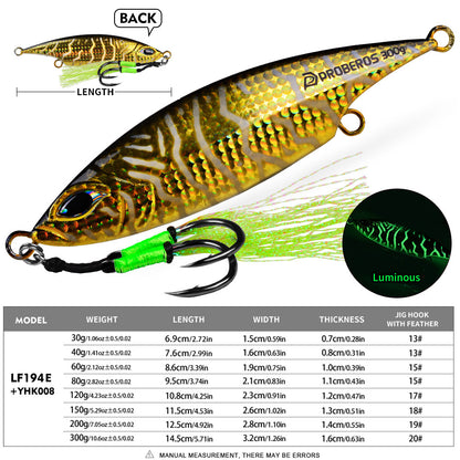 PROBEROS LF194 Saltwater Slow Pitch Jigging Lure | Metal Jig