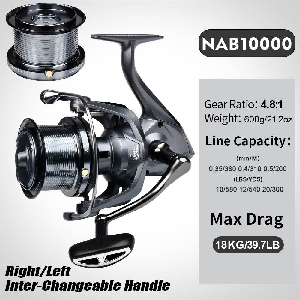 PROBEROS® 5+1BB ball bearings 18Kg/39.7LB maximum power stainless steel bearings drive system 4.8:1 rotary fishing spinning reel - Proberos