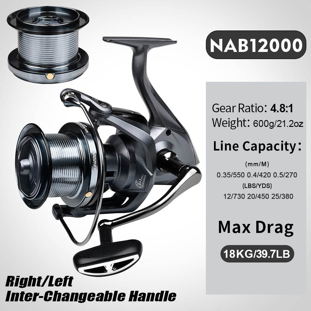 PROBEROS® 5+1BB ball bearings 18Kg/39.7LB maximum power stainless steel bearings drive system 4.8:1 rotary fishing spinning reel - Proberos