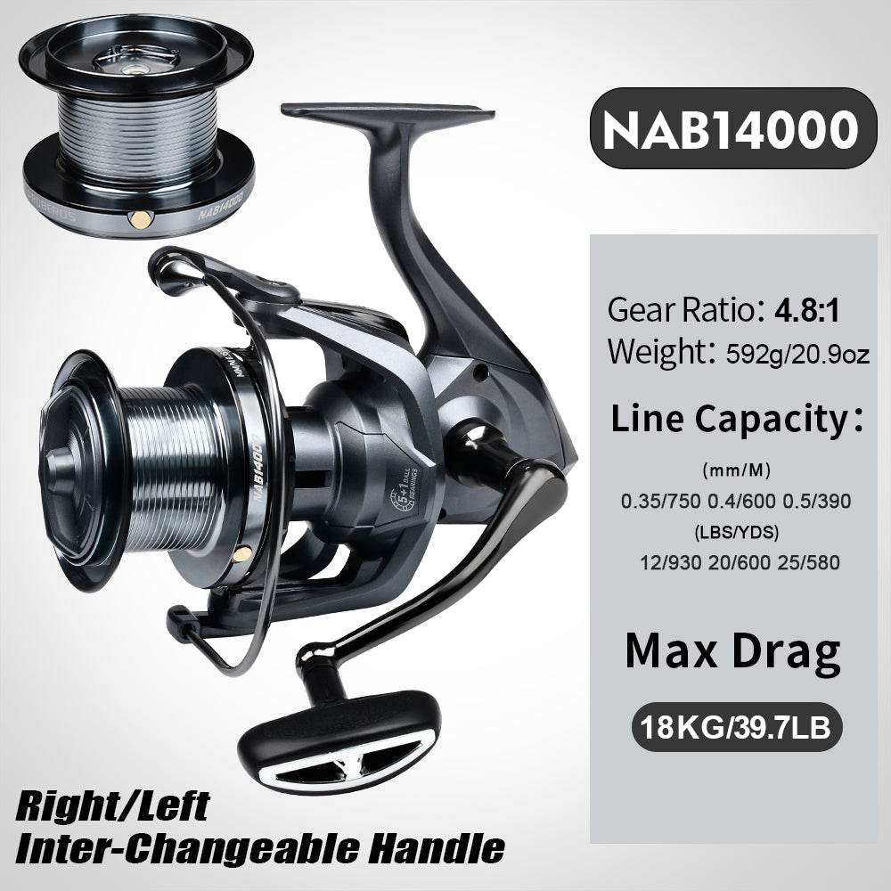 PROBEROS® 5+1BB ball bearings 18Kg/39.7LB maximum power stainless steel bearings drive system 4.8:1 rotary fishing spinning reel - Proberos