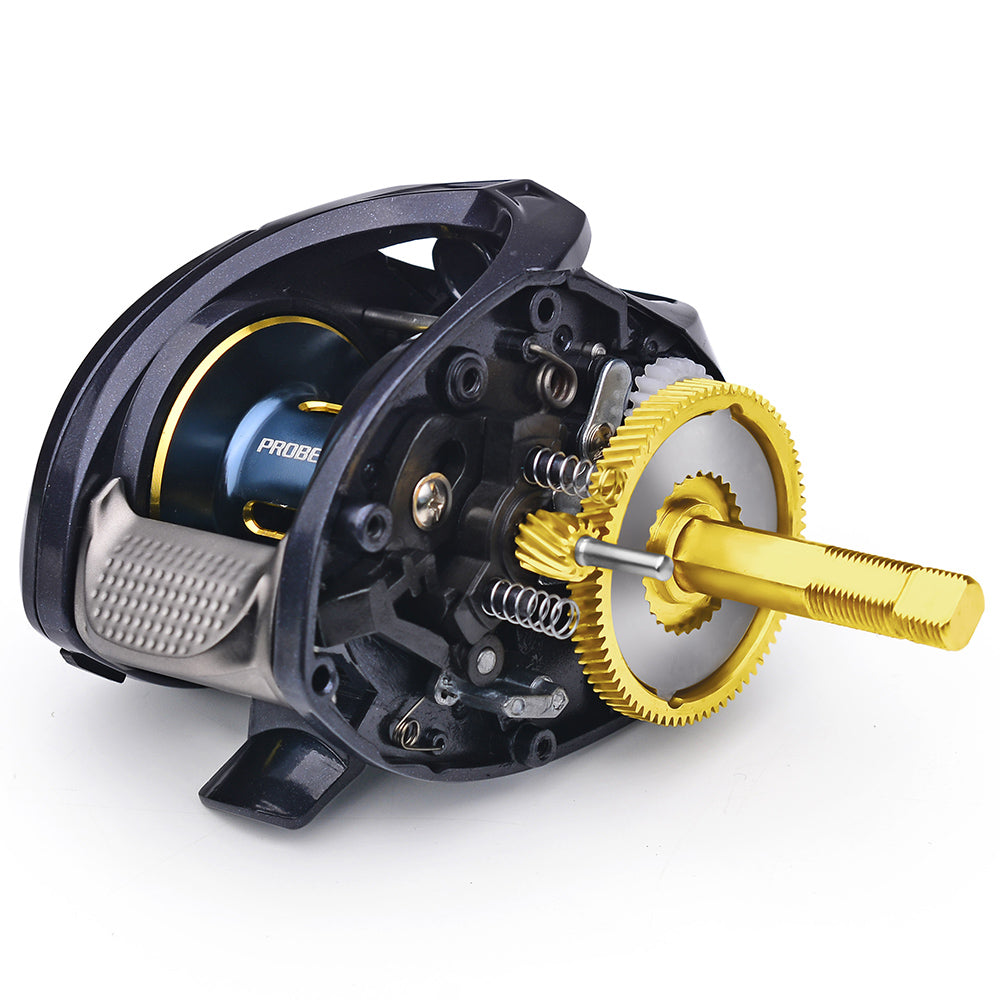 PROBEROS Low Profile Baitcasting Reel 7.2:1 Gear Ratio - P1 Ultra Light 209g 8kg Drag Fishing Reel