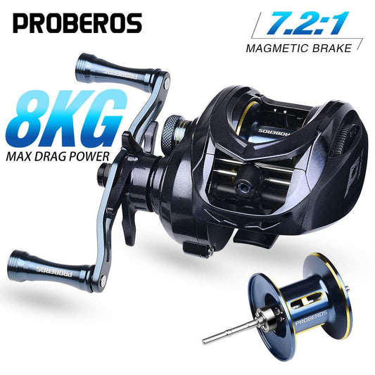 PROBEROS® baitcasting Reels Magnetic Brake System, Left and Right Handed Wheel - Proberos
