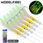 PROBEROS 5pcs Soft silicone fishing lure set,1 bag 6 string hook,Glow Squid Hook,artificial squid bait ,Fishing Gear Accessories