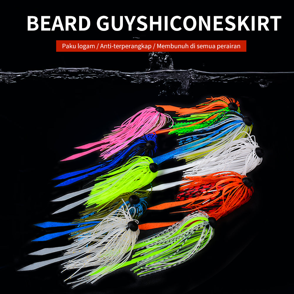 Proberos 10PC Bright Skirted Fishing Lures Ready to Fish Jigs for Quick Catches