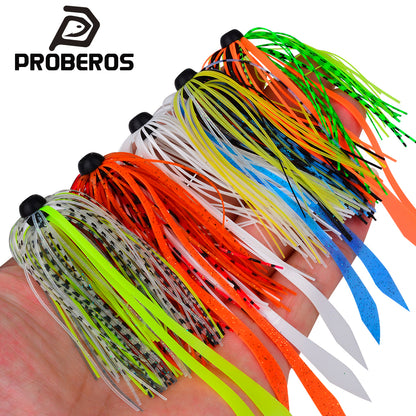 SUNLURE 10PCS/Bag Bright Skirted Fishing Lures Ready to Fish Jigs for Quick Catches 2.25g  7.5-12cm Long