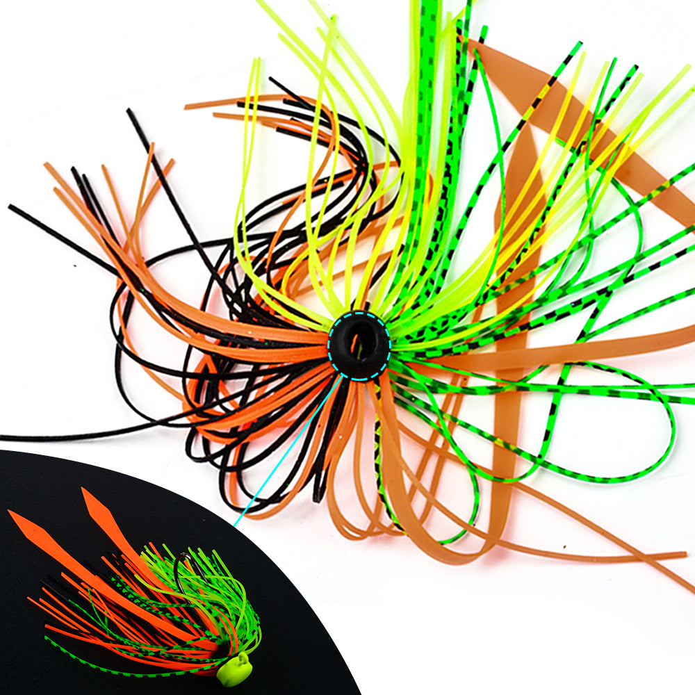 Proberos 10PC Bright Skirted Fishing Lures Ready to Fish Jigs for Quick Catches