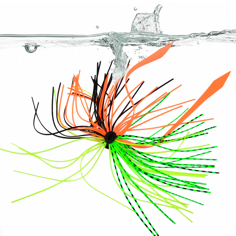 Proberos 10PC Bright Skirted Fishing Lures Ready to Fish Jigs for Quick Catches