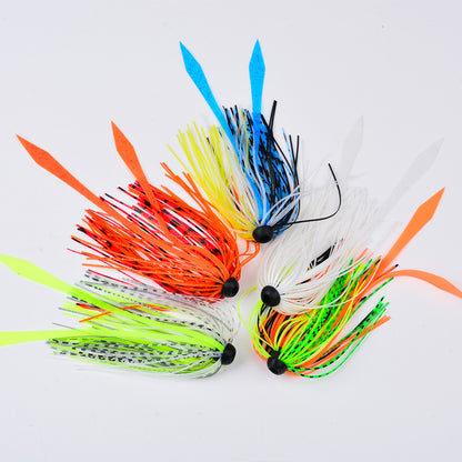 SUNLURE 10PCS/Bag Bright Skirted Fishing Lures Ready to Fish Jigs for Quick Catches 2.25g  7.5-12cm Long