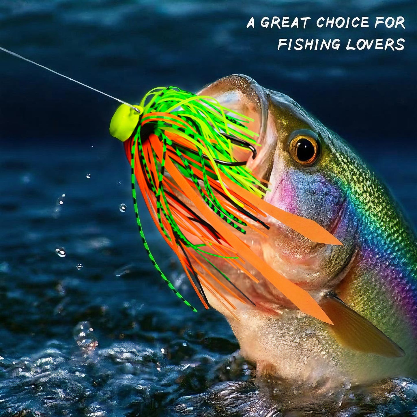 Proberos 10PC Bright Skirted Fishing Lures Ready to Fish Jigs for Quick Catches