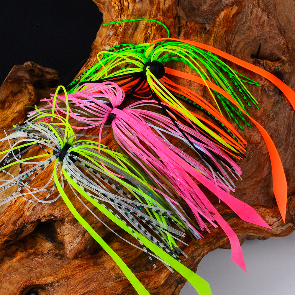 Proberos 10PC Bright Skirted Fishing Lures Ready to Fish Jigs for Quick Catches