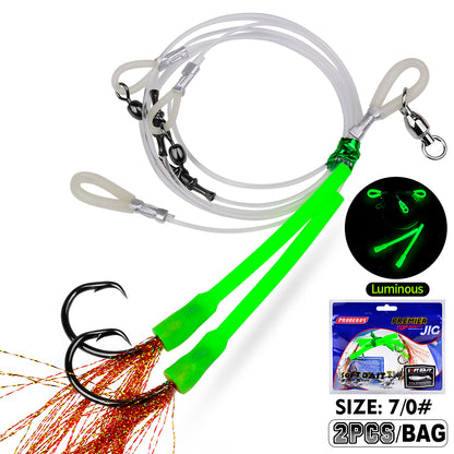 PROBEROS 2Sets Saltwater Jigging Assist Hooks 1/0#-10/0# High Carbon Steel Fishing Hooks