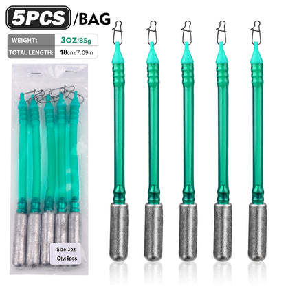 PROBEROS PJ034 Dragging Lead Weight Sinker 1.5oz-4oz 5PCS/Bag