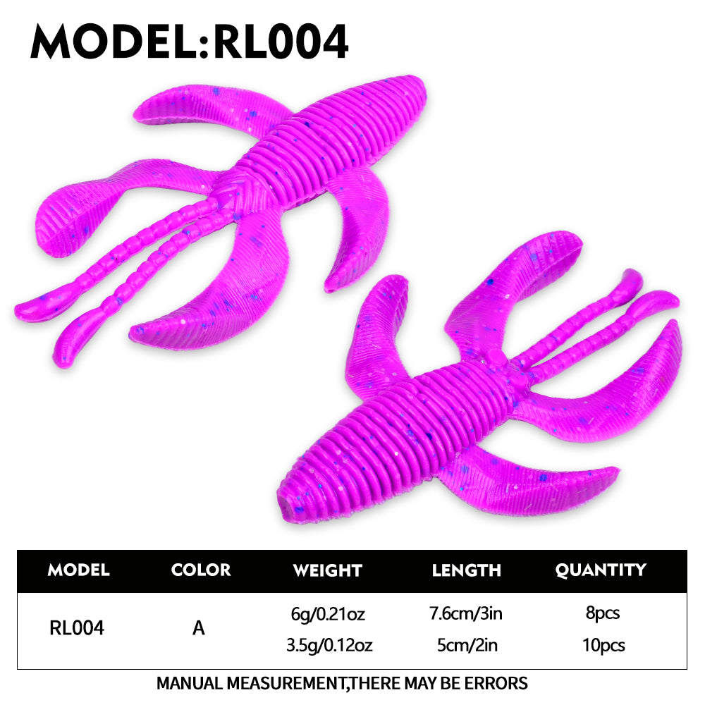 PROBEROS RL004 Bionic Creature Soft Plastic Lure 10PCS/8PCS