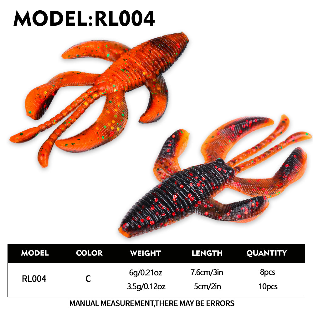 PROBEROS RL004 Bionic Creature Soft Plastic Lure 10PCS/8PCS