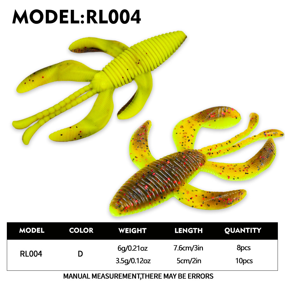 PROBEROS RL004 Bionic Creature Soft Plastic Lure 10PCS/8PCS