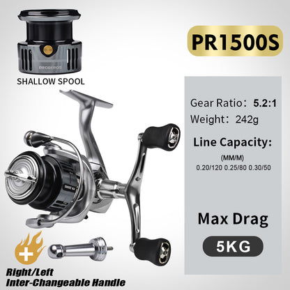 PROBEROS® PowerGrip Spinning Reel Power Meets Precision – Built for Speed and Control