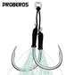 PROBEROS 2Pcs 5pc/set Metal Jig Tail Assist Hooks 11-19# With PE Line Feather Solid Ring Jigging Fishhook for 5-80g Lure Fishing Hooks - Proberos
