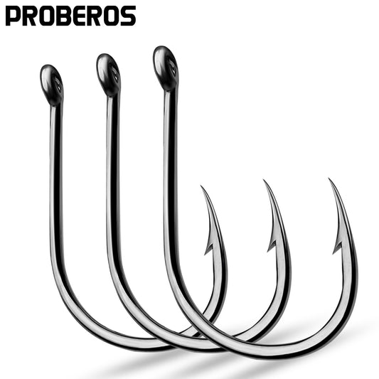 PROBEROS 500Pcs Carbon Steel Corrosion-resistant High Quality Barbed Fishhook Fishing Gear Single Hook Accessories Wholesale
